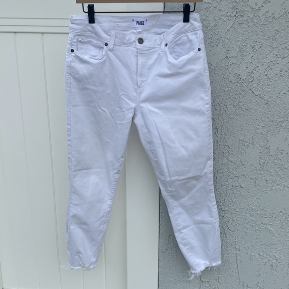 Paige Verdugo Crop Frayed Ankle Jeans - Picture 2 of 6